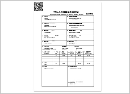 Automatic Import License